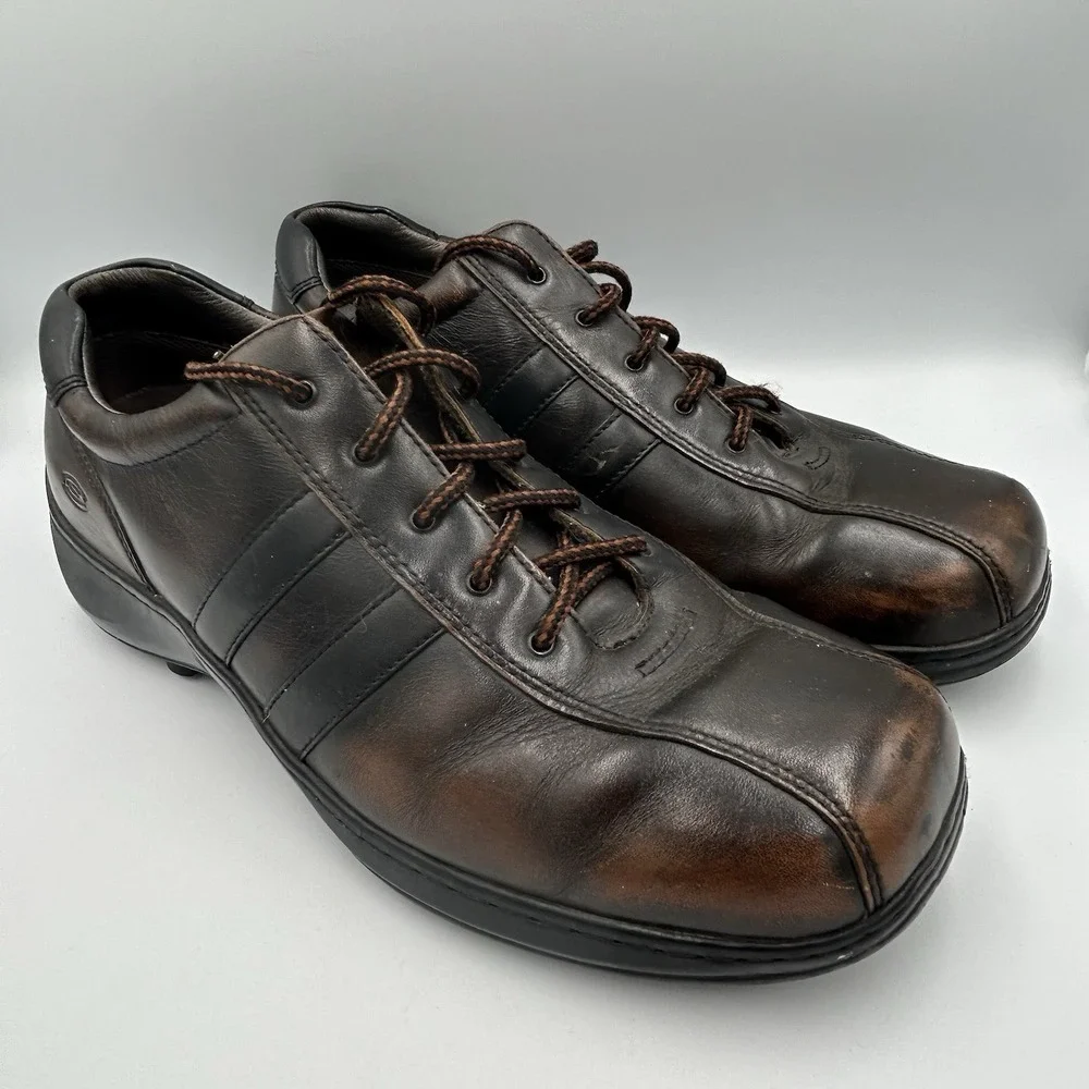 Skechers Mens Brown Leather Slip‎ On Casual Shoes Size 13 Loafer City